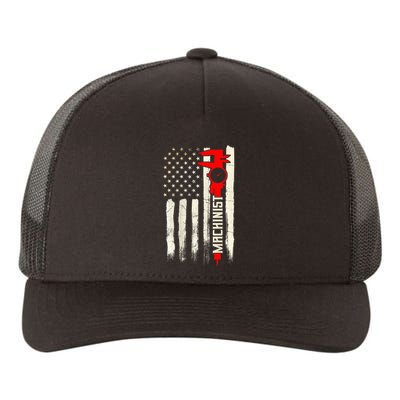 Machinist Patriotic Us Flag Design Of Clothing Yupoong Adult 5-Panel Trucker Hat