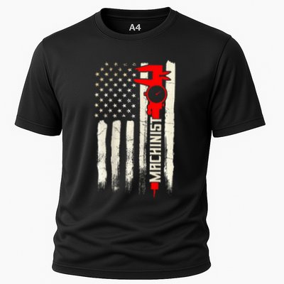 Machinist Patriotic Us Flag Design Of Clothing Cooling Performance Crew T-Shirt