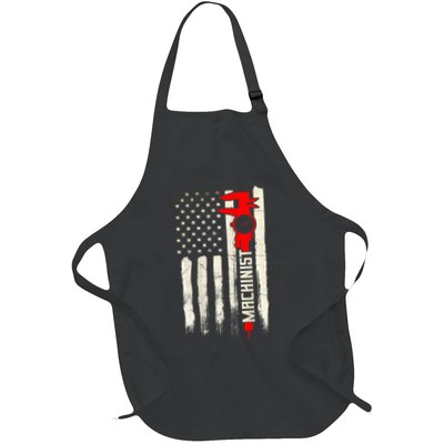 Machinist Patriotic Us Flag Design Of Clothing Apron