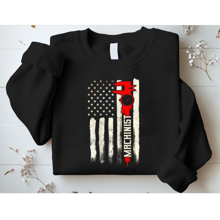 Machinist Patriotic Us Flag Design Of Clothing Sweatshirt