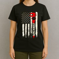 Machinist Patriotic Us Flag Design Of Clothing T-Shirt
