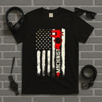 Machinist Patriotic Us Flag Design Of Clothing T-Shirt