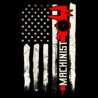 Machinist Patriotic Us Flag Design Of Clothing T-Shirt