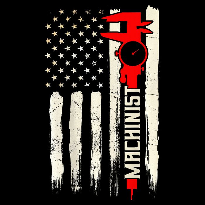 Machinist Patriotic Us Flag Design Of Clothing T-Shirt