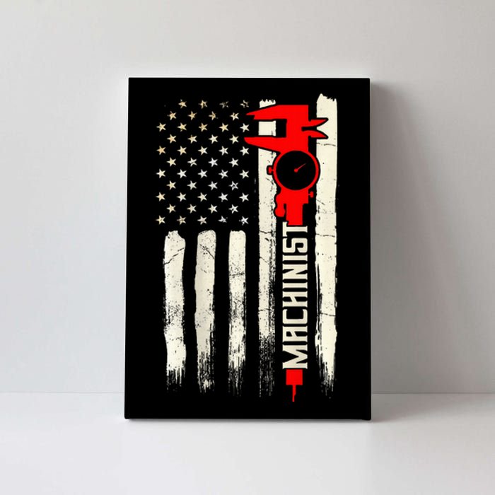 Machinist Patriotic Us Flag Design Of Clothing Canvas