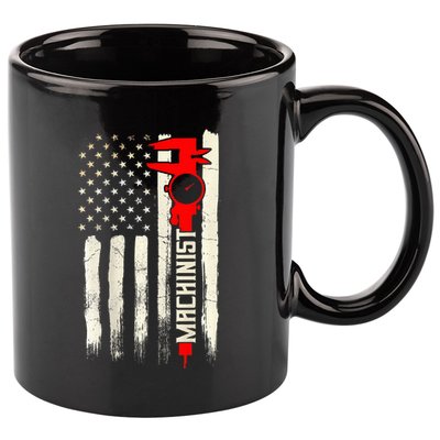 Machinist Patriotic Us Flag Design Of Clothing 11oz C Handle Ceramic Mug