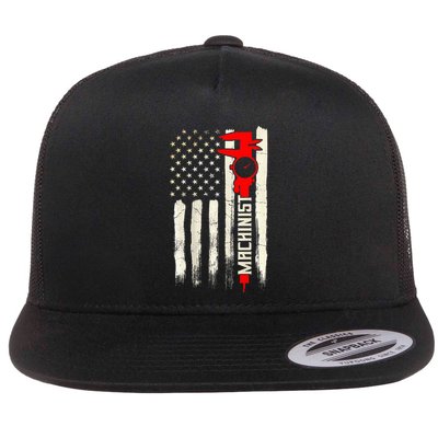 Machinist Patriotic Us Flag Design Of Clothing Flatbill Hat
