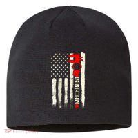 Machinist Patriotic Us Flag Design Of Clothing Sustainable Beanie
