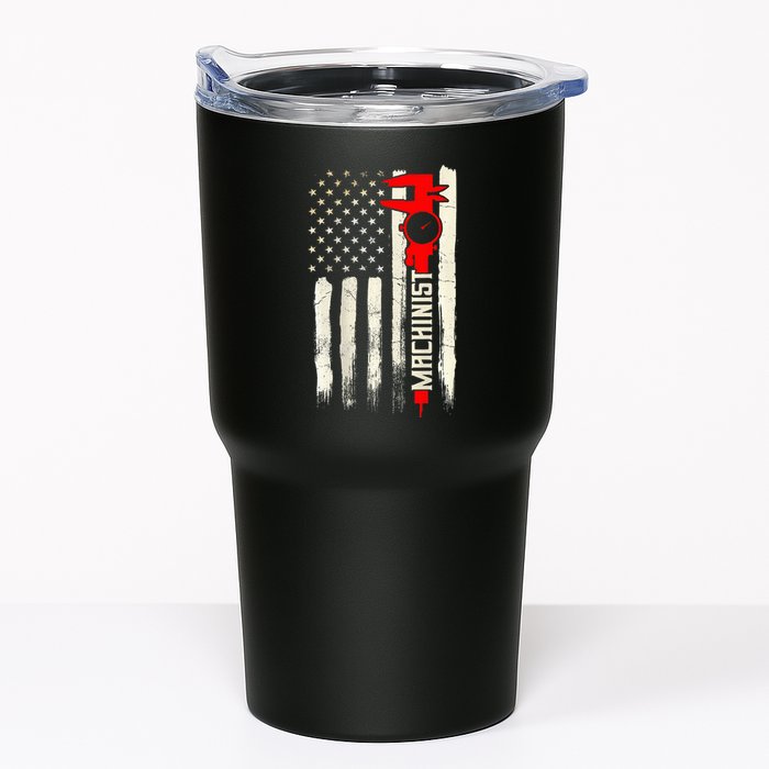 Machinist Patriotic Us Flag Design Of Clothing Tumbler