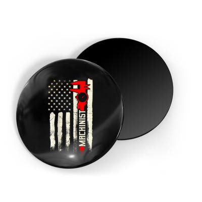 Machinist Patriotic Us Flag Design Of Clothing Magnet