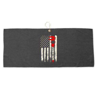 Machinist Patriotic Us Flag Design Of Clothing Large Microfiber Waffle Golf Towel