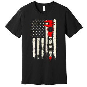 Machinist Patriotic Us Flag Design Of Clothing Premium T-Shirt