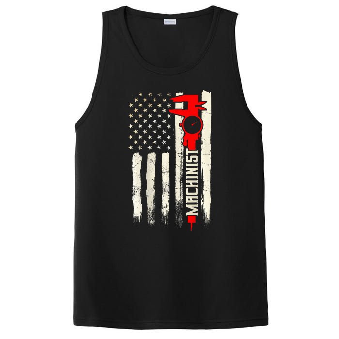 Machinist Patriotic Us Flag Design Of Clothing PosiCharge Competitor Tank