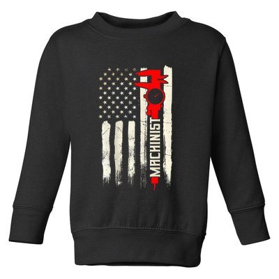 Machinist Patriotic Us Flag Design Of Clothing Toddler Sweatshirt