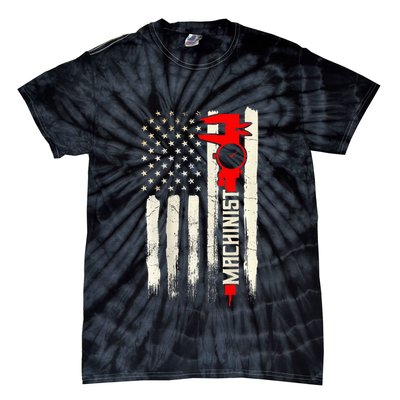 Machinist Patriotic Us Flag Design Of Clothing Tie-Dye T-Shirt