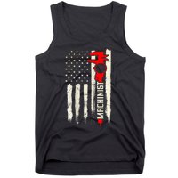 Machinist Patriotic Us Flag Design Of Clothing Tank Top