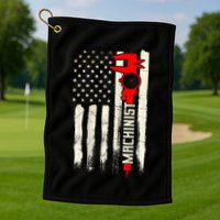 Machinist Patriotic Us Flag Design Of Clothing Golf Towel