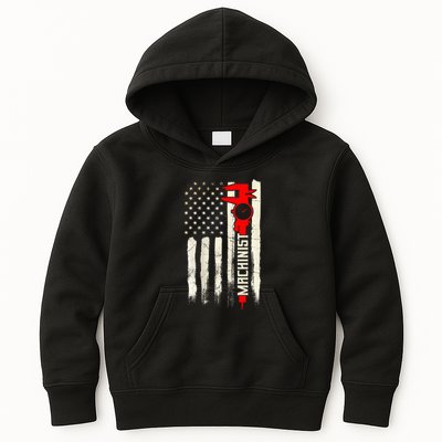 Machinist Patriotic Us Flag Design Of Clothing Kids Hoodie
