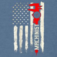 Machinist Patriotic Us Flag Design Of Clothing Garment-Dyed Sweatshirt