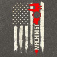 Machinist Patriotic Us Flag Design Of Clothing Cotton Canvas Backpack