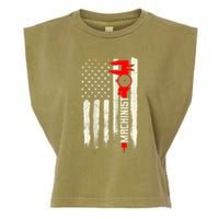 Machinist Patriotic Us Flag Design Of Clothing Garment-Dyed Women's Muscle Tee