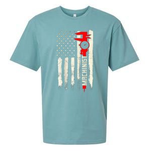 Machinist Patriotic Us Flag Design Of Clothing Sueded Cloud Jersey T-Shirt