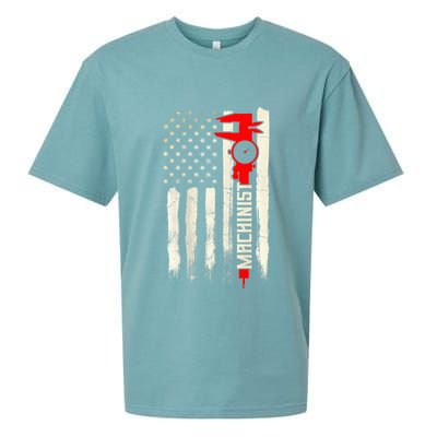 Machinist Patriotic Us Flag Design Of Clothing Sueded Cloud Jersey T-Shirt