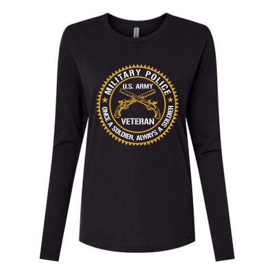 Military Police US Army Veteran Once A Soldier Always Womens Cotton Relaxed Long Sleeve T-Shirt