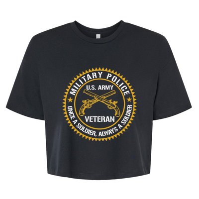 Military Police US Army Veteran Once A Soldier Always Bella+Canvas Jersey Crop Tee