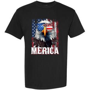 Merica Patriotic Usa Eagle Of Freedom 4th Of July Garment-Dyed Heavyweight T-Shirt