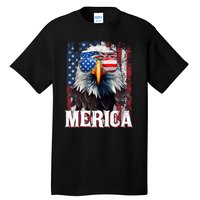 Merica Patriotic Usa Eagle Of Freedom 4th Of July Tall T-Shirt