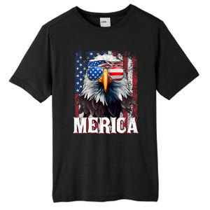 Merica Patriotic Usa Eagle Of Freedom 4th Of July Tall Fusion ChromaSoft Performance T-Shirt