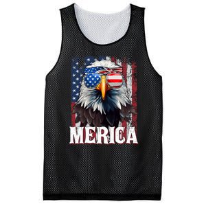 Merica Patriotic Usa Eagle Of Freedom 4th Of July Mesh Reversible Basketball Jersey Tank