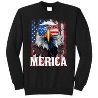 Merica Patriotic Usa Eagle Of Freedom 4th Of July Tall Sweatshirt