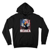 Merica Patriotic Usa Eagle Of Freedom 4th Of July Tall Hoodie