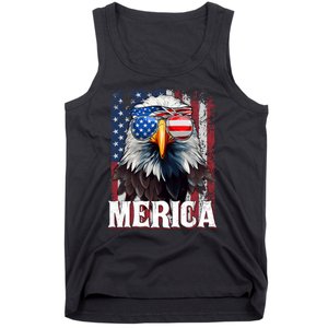 Merica Patriotic Usa Eagle Of Freedom 4th Of July Tank Top