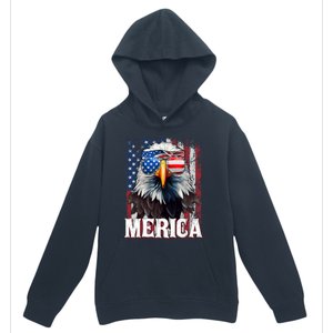 Merica Patriotic Usa Eagle Of Freedom 4th Of July Urban Pullover Hoodie