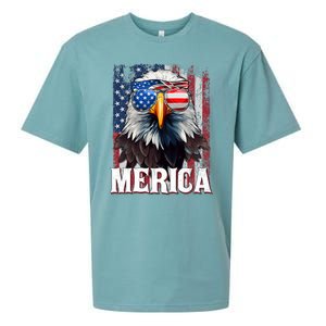 Merica Patriotic Usa Eagle Of Freedom 4th Of July Sueded Cloud Jersey T-Shirt