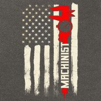 Machinist Patriotic Us Flag Cotton Canvas Backpack