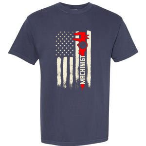 Machinist Patriotic Us Flag Garment-Dyed Heavyweight T-Shirt