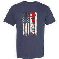 Machinist Patriotic Us Flag Garment-Dyed Heavyweight T-Shirt