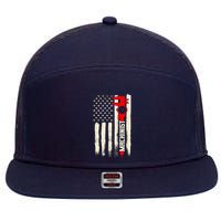 Machinist Patriotic Us Flag 7 Panel Mesh Trucker Snapback Hat