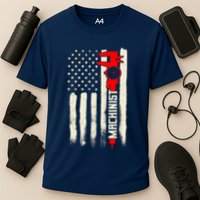 Machinist Patriotic Us Flag Performance Shirt