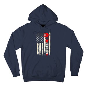 Machinist Patriotic Us Flag Hoodie