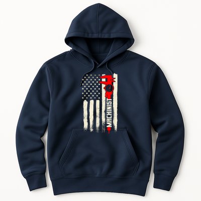 Machinist Patriotic Us Flag Hoodie