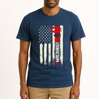Machinist Patriotic Us Flag Tall T-Shirt