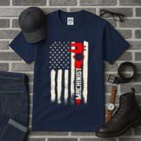 Machinist Patriotic Us Flag Tall T-Shirt