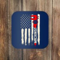 Machinist Patriotic Us Flag Coaster