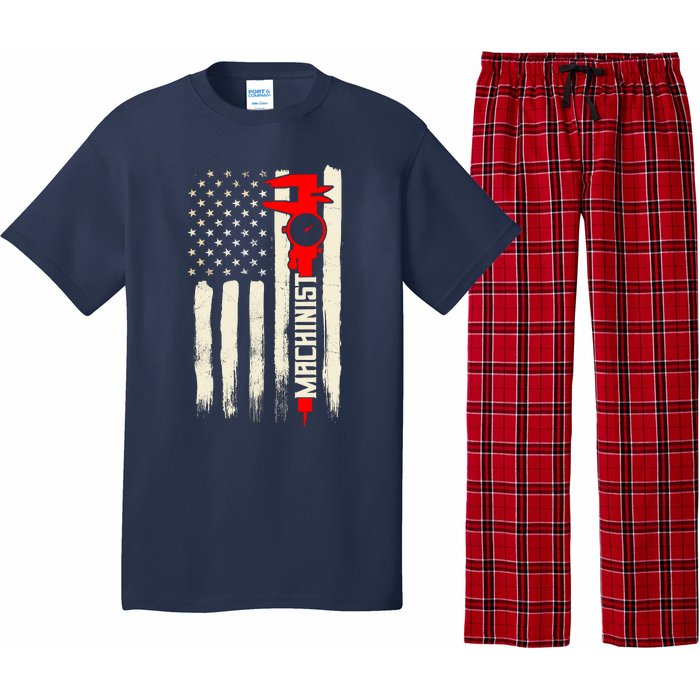 Machinist Patriotic Us Flag Pajama Set