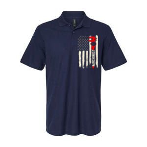 Machinist Patriotic Us Flag Softstyle Adult Sport Polo